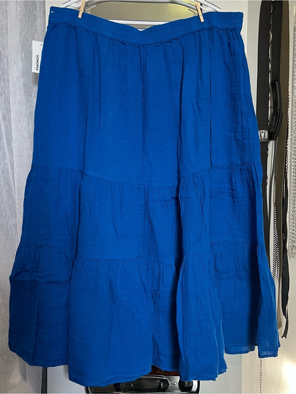 Sonoma Tiered Midi Skirt in Royal Blue